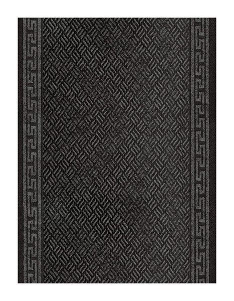 Alfombra antideslizante de color gris con diseño de clave griega de Multy Home de 60 pies de largo y 26 pulgadas de ancho