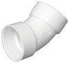 Charlotte Pipe Schedule 40 4 in. Hub X 4 in. D Hub PVC 45 Degree Elbow 1 pk