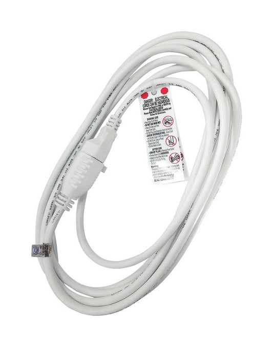 Projex Outdoor 15 ft. L White Extension Cord 16/3