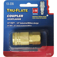 Tru-Flate Brass Quick Change Coupler 1/4 in. Female 1 pc.