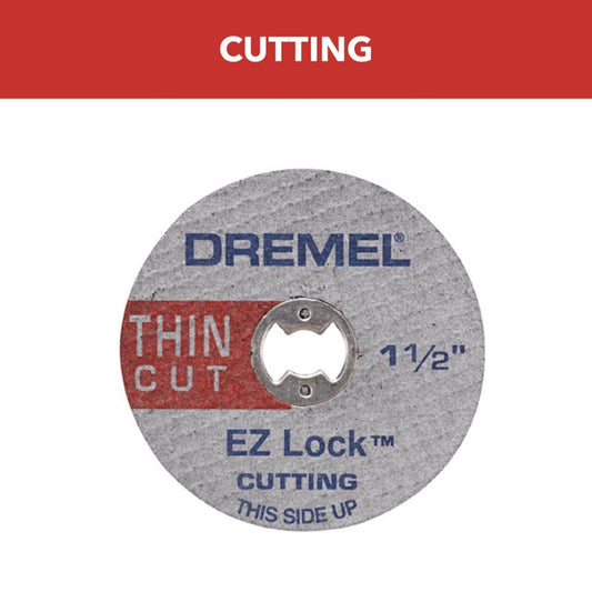 Dremel EZ Lock 1-1/2 in. D X 1/8 in. Aluminum Oxide Metal Cut-Off Wheel 5 pc