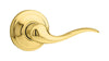Kwikset Tustin Polished Brass Dummy Lever Right Handed