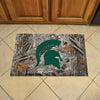 Michigan State University Camo Camo Rubber Scraper Door Mat