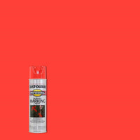 Rust-Oleum Professional Fluorescent Red-Orange Inverted Marking Paint 15 oz (Pack of 6).