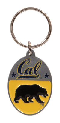 Hillman University of California Berkeley Metal Silver Decorative Key Chain (Pack of 3).