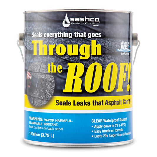 Sashco Through The Roof No Clear Elastomeric Roof Sealant 1 gal. (Pack of 2)