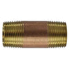 Anderson Metals 3/8 in. MPT in. X 3/8 in. D MPT Red Brass Pipe Nipple 4 in. L