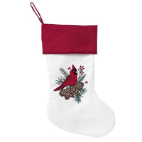 Celebrations Home Red/White Cardinal Christmas Stocking 18 in. (Pack of 12)