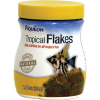 Aqueon Tropical Flakes Fish Food, Daily Nutrition Flake Formula for All Tropical Freshwater Aquarium Fish, Color Enhancing, 1.02 oz Jar