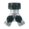 Gilmour Zinc Threaded Male Y-Hose Connector with Shut Offs - Deal of The Week