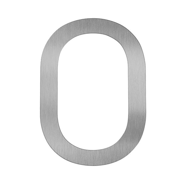 Adoorn 4 in. Silver Aluminum Self-Adhesive Mailbox Number 0 1 pc (Pack of 4)