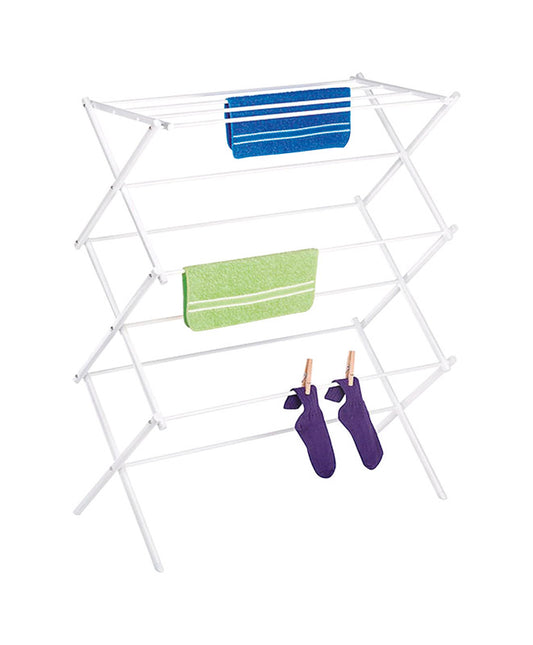 Whitmor 41.8 in. H X 29.5 in. W X 14.5 in. D Steel Accordian Collapsible Clothes Drying Rack