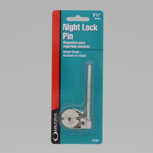 Ultra Hardware Nickel Metal Security Night Lock Pin 1 pc