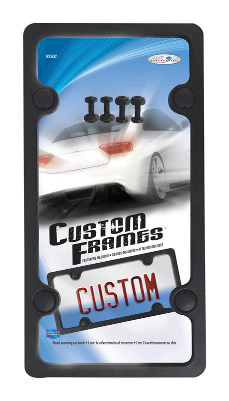 Custom Accessories Black ABS License Plate Frame