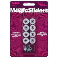 Magic Sliders Gray Plastic Floor Slide 8 pk