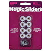 Magic Sliders Gray Plastic Floor Slide 8 pk