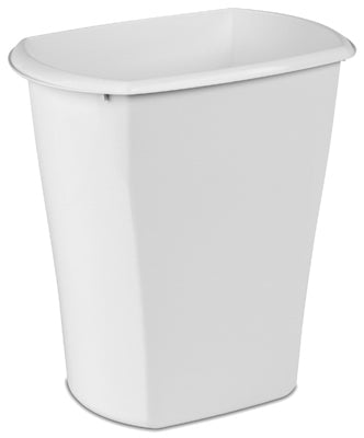 Sterilite 10528006 5.5 Gallon White Rectangular Waste Basket (Pack of 6)