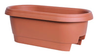 Bloem 24 in. H x 24 in. W Resin Deck rail Deck Rail Planter Terracotta Clay - Deal of The Week