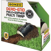 The Gonzo-Gopher Trap Highly Effective Dead End Mole and Gopher Trap 3.5 x 6.5 in.