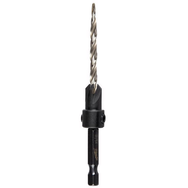 Broca avellanadora de óxido negro Milwaukee n.° 8 x 11/64 pulg. de diámetro, 1 pieza