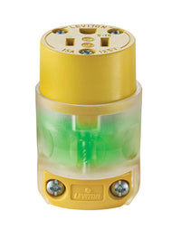 Leviton Commercial and Residential Vinyl Lighted Lighted Connector 5-15R 18-12 AWG 2 Pole 3 Wire - Deal of The Week