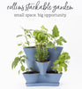 Bloem Collins 10.6 in. H x 16 in. W x 14.5 in. D Resin 2 Level Planter Charcoal