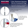Valley Forge 60 in. L Aluminum Flag Pole Brushed