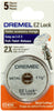 Dremel EZ Lock 1-1/2 in. D X 1/8 in. Fiberglass Metal Cut-Off Wheel 5 pk