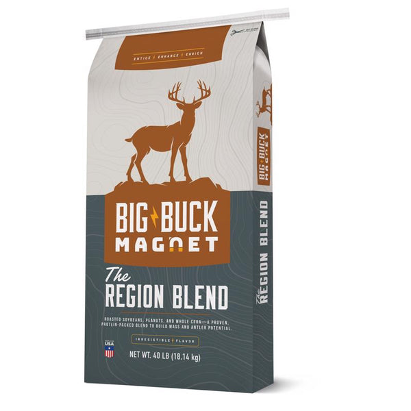 Alimento seco para ciervos Big Buck Magnet The Region Blend de 40 lb