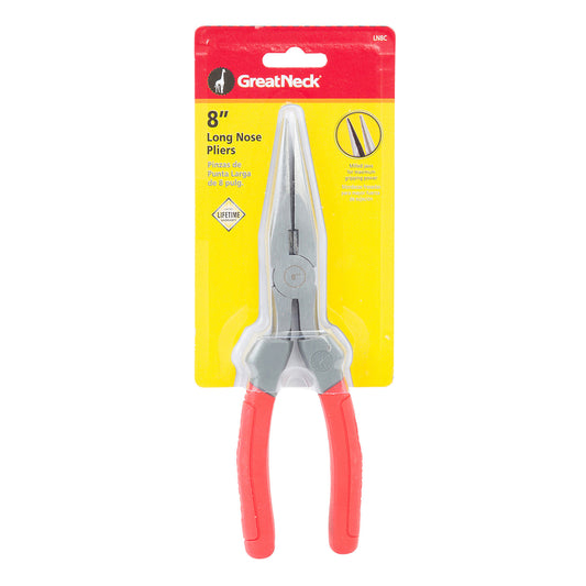 Great Neck 8 in. Drop Forged Steel Long Nose Pliers