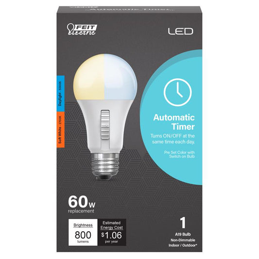 Feit Intellibulb A19 E26 (Medium) LED Bulb Soft White 60 Watt Equivalence 1 pk