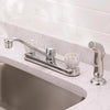 Oakbrook Collection Essentials Two Handle Chrome Kitchen Faucet Side Sprayer Included - Open Box