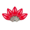 Celebrations Incandescent C7 Red 4 ct Replacement Christmas Light Bulbs 0.08 ft.