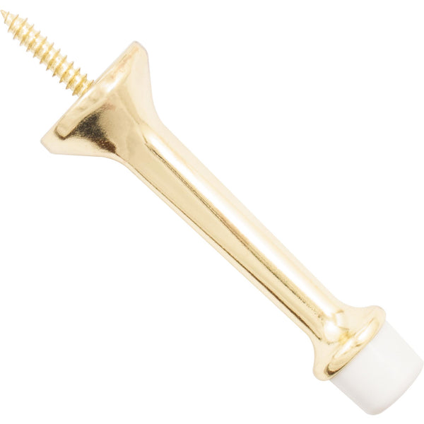 Tope de puerta sólido de alta resistencia, 3 pulgadas, latón pulido de Stone Harbor Hardware