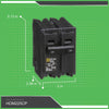 Square D HomeLine 2-Pole Plug-In Mount Indoor Circuit Breaker 120/240V 25A