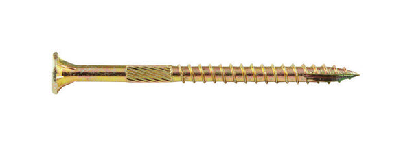Screw Products No. 9 X 2-1/2 in. L Star Yellow Zinc-Plated Deep Wood Screws 94 pk