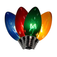 Celebrations Incandescent C9 Multicolored/Clear 4 ct Replacement Christmas Light Bulbs 0.08 ft.