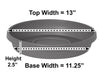 Bloem Terra 13 in. D Resin Tray Charcoal