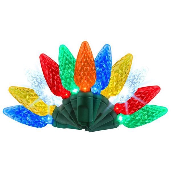 Cadena de luces navideñas LED multicolores C6 Platinum Celebrations de 50 unidades, 7,6 m - Oferta de la semana