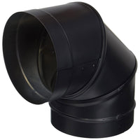 DuraVent DuraBlack 6 in. D X 6 in. D Adjustable 90 deg Galvanized Steel Stove Pipe Elbow