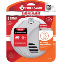 First Alert Battery-Powered Ionization/Photoelectric Dual Sensor Smoke Detector 1 pk - Open Box