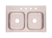 Franke Kindred Stainless Steel Top Mount 33 in. W X 22 in. L Two Bowls Kitchen Sink