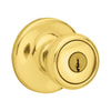 Kwikset Mobile Home Polished Brass Entry Knobs 1-3/4 in.