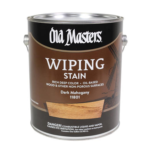 Old Masters Semi-Transparent Dark Mahogany Oil-Based Wiping Stain 1 gal (Pack of 2)