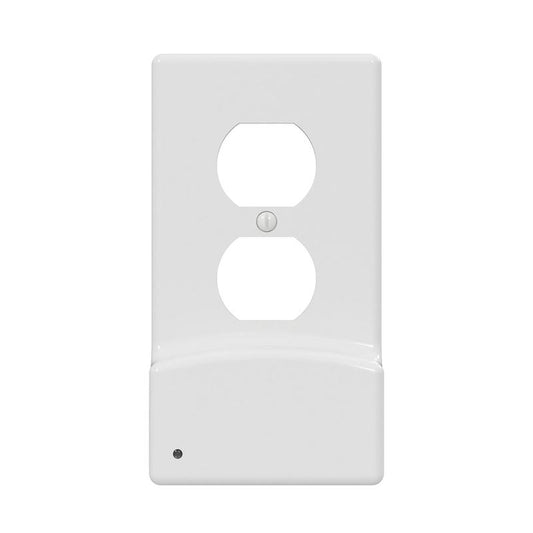 Westek LumiCover White 1 gang Plastic Duplex USB Nightlight Wall Plate 1 pk