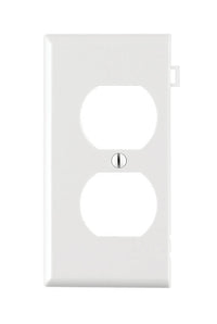 Leviton White 1 gang Thermoplastic Nylon Duplex Sectional End Wall Plate 1 pk - Deal of The Week