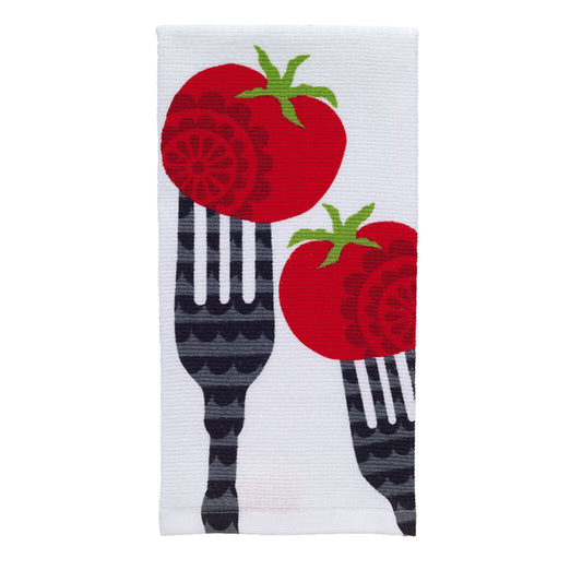 T-Fal Multicolored Cotton Fork/Tomato Kitchen Towel (Pack of 6)