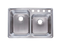 Franke Stainless Steel Top Mount 33-1/2 in. W X 22-1/2 in. L Two Bowls Kitchen Sink