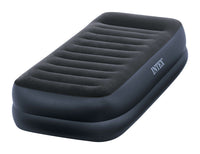 Intex Black/Blue Twin Air Mattress 16-1/2 H x 39 W x 75 D in. with Pump - Open Box