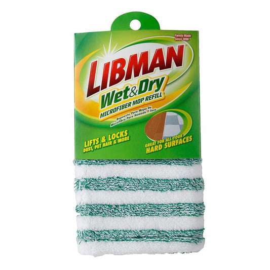 Libman 5 in. W x 18.5 in. L Mop Refill Microfiber 1 pk (Pack of 6)